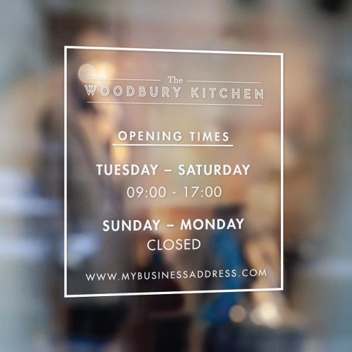 Business Hours Sign - Business Name and Hours of Operation Sign 253 - Image 2