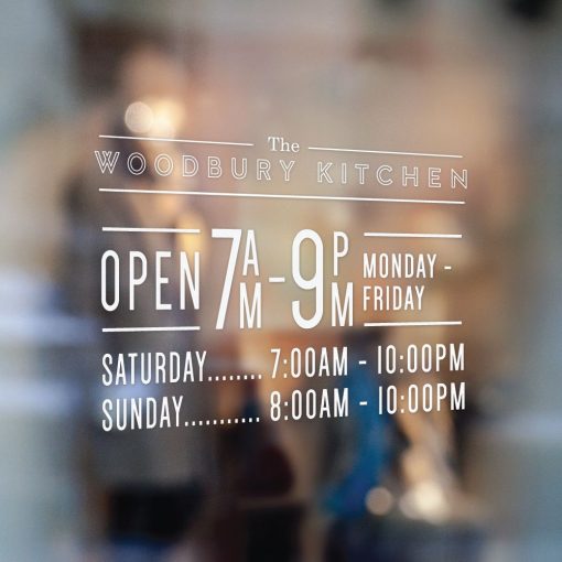 Business Hours Sign - Business Name and Hours of Operation Sign 256 - Image 2