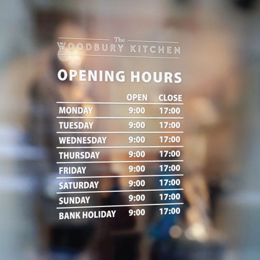 Business Hours Sign - Business Name and Hours of Operation Sign 257 - Image 2