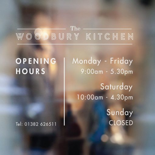 Business Hours Sign - Business Name and Hours of Operation Sign 261