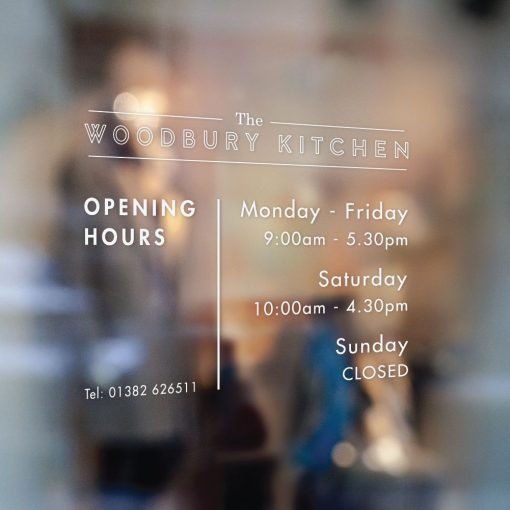 Business Hours Sign - Business Name and Hours of Operation Sign 261 - Image 2