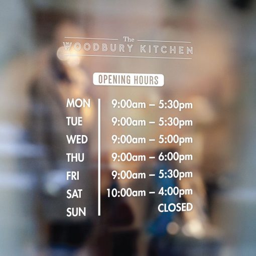Business Hours Sign - Business Name and Hours of Operation Sign 262 - Image 2