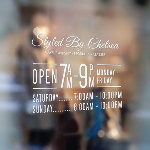 Business Hours Sign - Business Name and Hours of Operation Sign 264 - Image 2