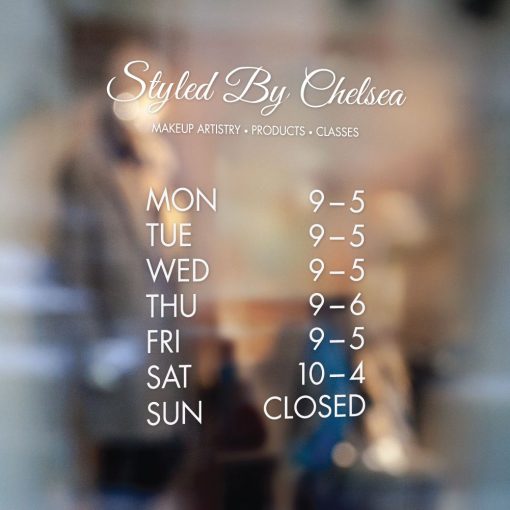 Business Hours Sign - Business Name and Hours of Operation Sign 268 - Image 2