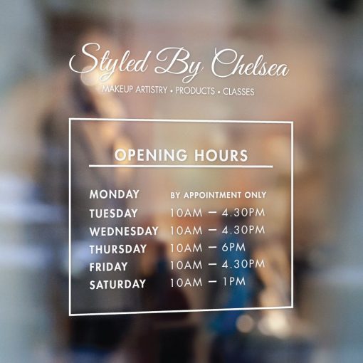 Business Hours Sign - Business Name and Hours of Operation Sign 271 - Image 2