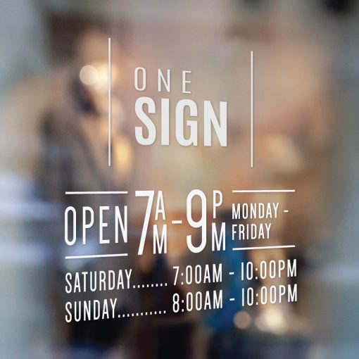 Business Hours Sign - Business Name and Hours of Operation Sign 273 - Image 2
