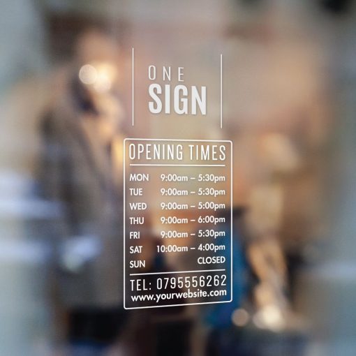 Business Hours Sign - Business Name and Hours of Operation Sign 274 - Image 2