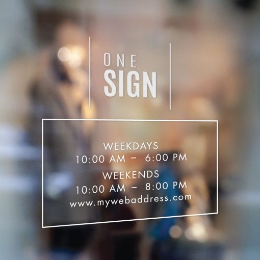 Business Hours Sign - Business Name and Hours of Operation Sign 275 - Image 2