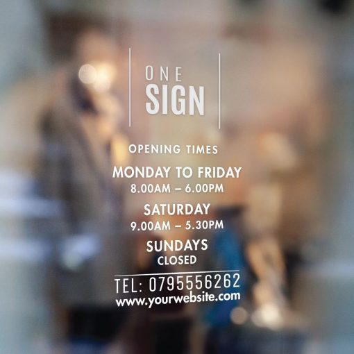 Business Hours Sign - Business Name and Hours of Operation Sign 277 - Image 2