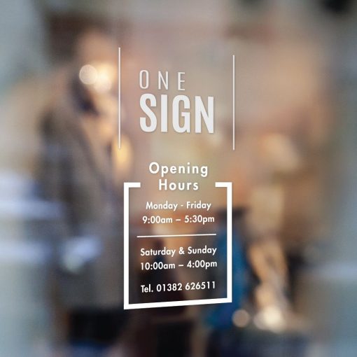 Business Hours Sign - Business Name and Hours of Operation Sign 278 - Image 2