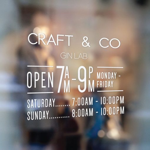 Business Hours Sign - Business Name and Hours of Operation Sign 288 - Image 2
