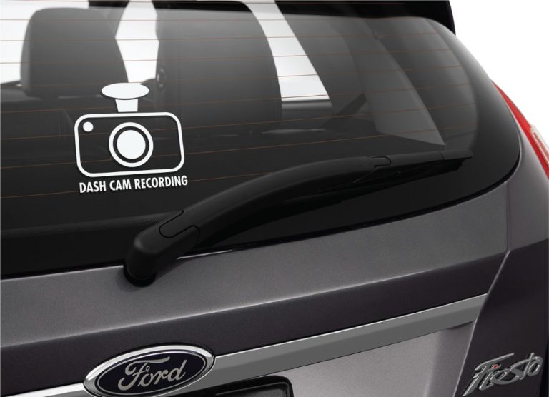 Stylish Dash Cam Sticker, Warning Dash Cam, CCTV Stickers, van camera