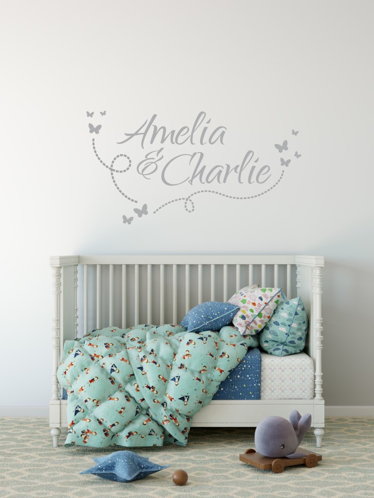 Two Name Wall Sticker 10e Decal