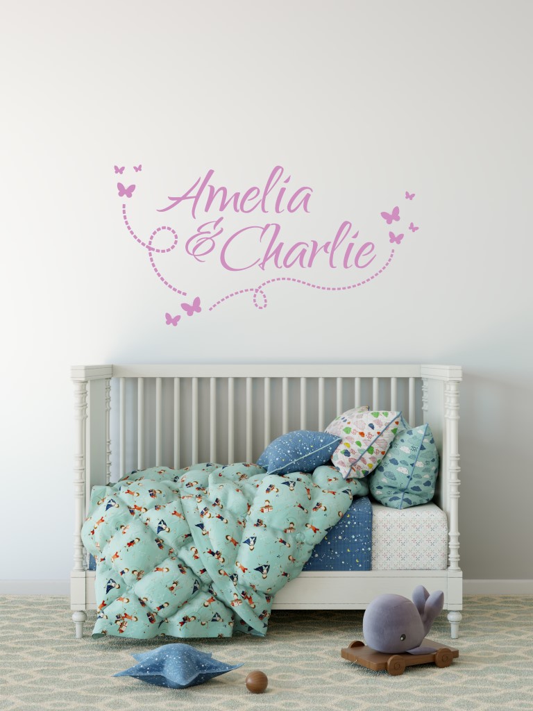 Two Name Wall Sticker 10f Decal