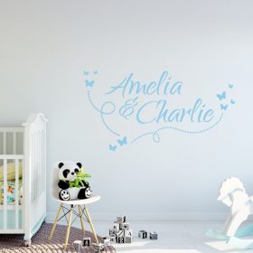 Two Name Wall Sticker 10h Decal