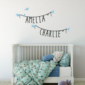Two Name Wall Sticker 11b Decal