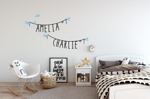 Two Name Wall Sticker 11c Decal