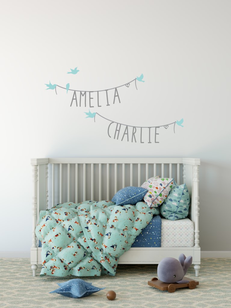 Two Name Wall Sticker 11f Decal