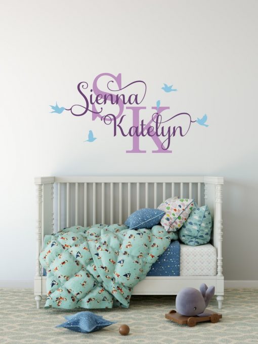 Two Name Wall Sticker 12a Decal