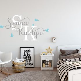 Two Name Wall Sticker 12d Decal
