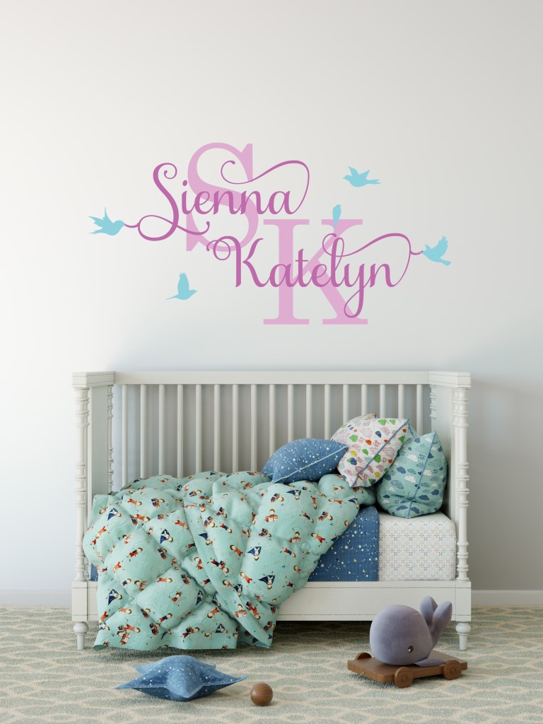 Two Name Wall Sticker 12g Decal