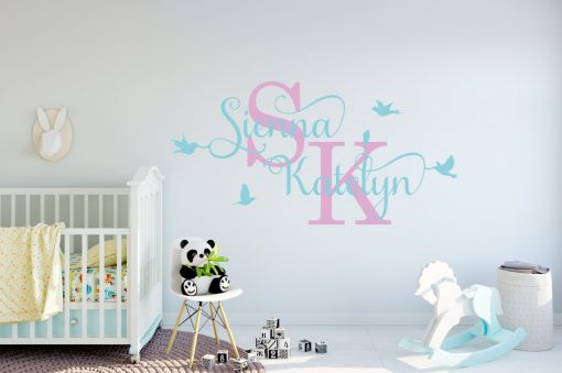 Two Name Wall Sticker 12i Decal