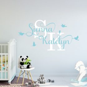 Two Name Wall Sticker 12j Decal