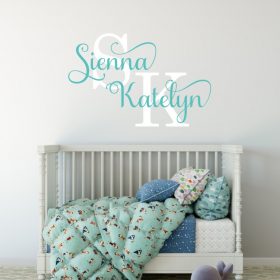 Two Name Wall Sticker 13c Decal