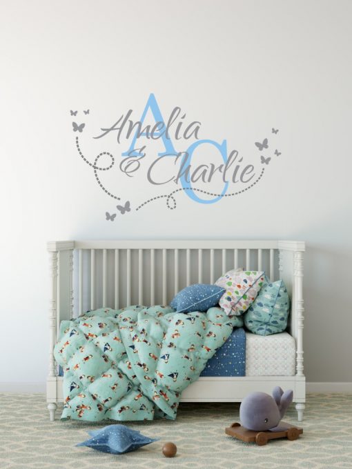 Two Name Wall Sticker 14e Decal