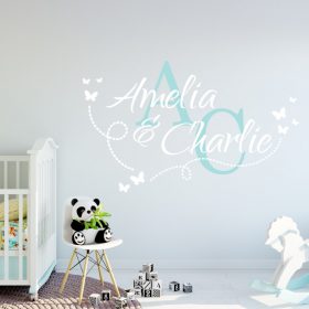 Two Name Wall Sticker 14i Decal
