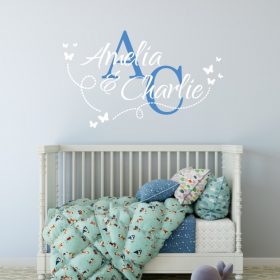 Two Name Wall Sticker 14k Decal