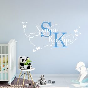 Two Name Wall Sticker 15b Decal