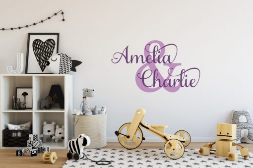Two Name Wall Sticker 1a Decal