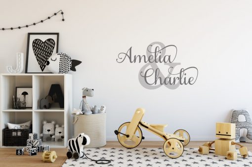 Two Name Wall Sticker 1b Decal