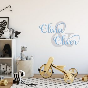 Two Name Wall Sticker 1c Decal