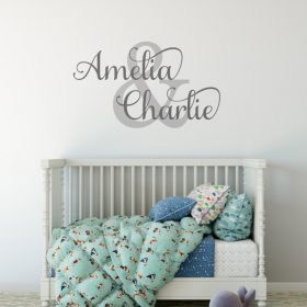 Two Name Wall Sticker 1e Decal