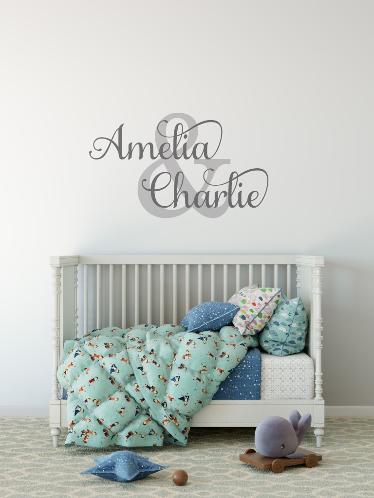 Two Name Wall Sticker 1e Decal