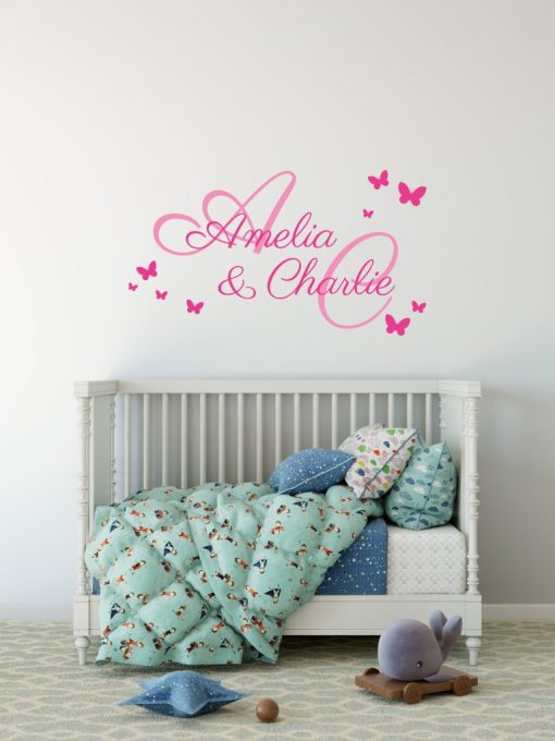 Two Name Wall Sticker 2a Decal