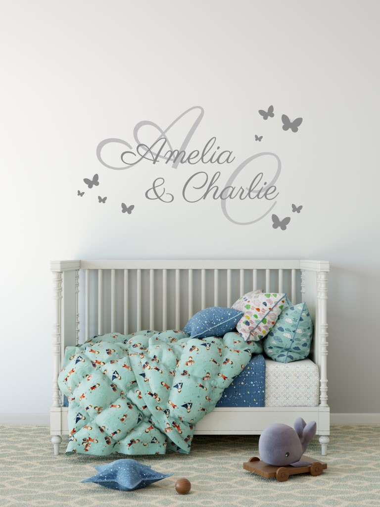 Two Name Wall Sticker 2c Decal