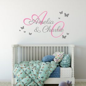 Two Name Wall Sticker 2d Decal