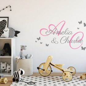 Two Name Wall Sticker 2e Decal