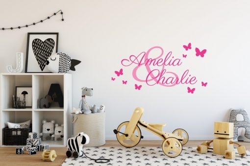 Two Name Wall Sticker 3b a Decal