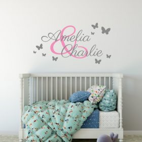 Two Name Wall Sticker 3b b Decal