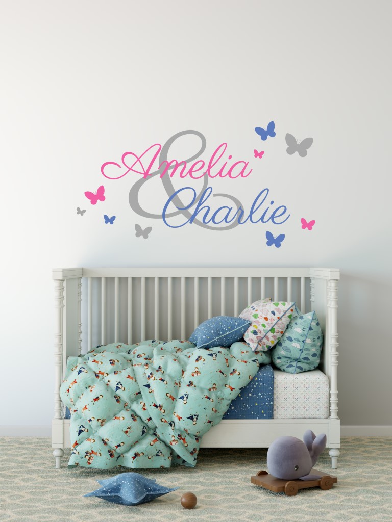 Two Name Wall Sticker 3b c Decal
