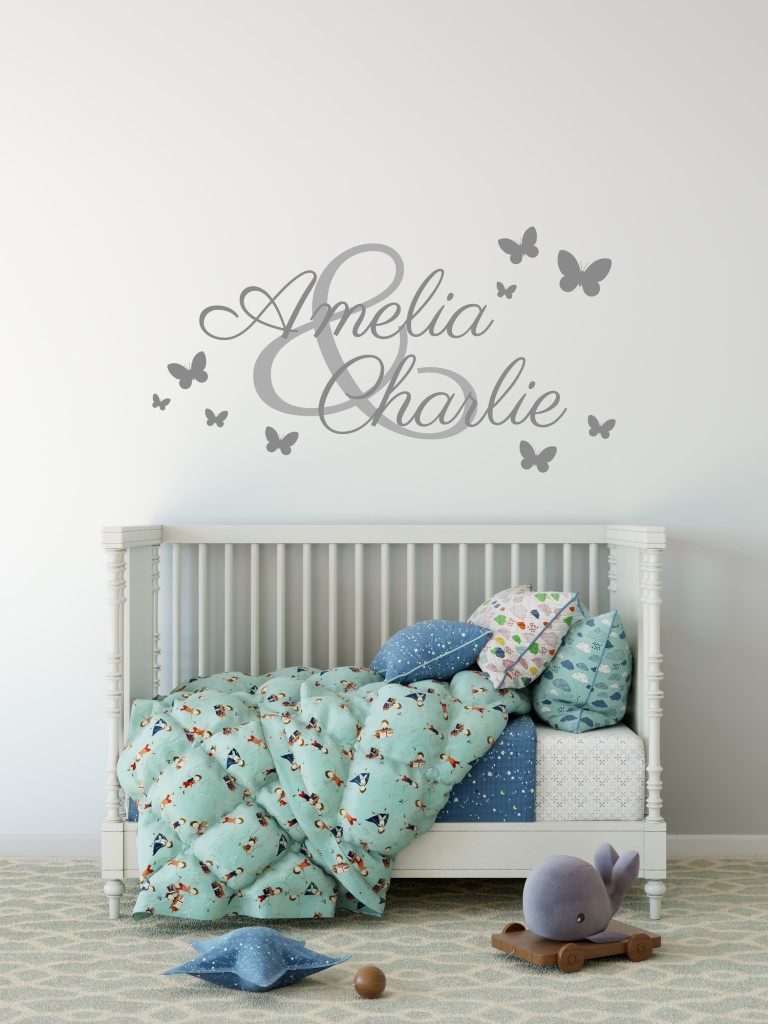 Two Name Wall Sticker 3b d Decal