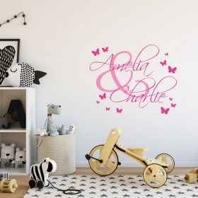 Two Name Wall Sticker 4a Decal