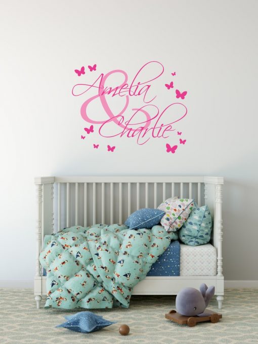 Two Name Wall Sticker 4b Decal