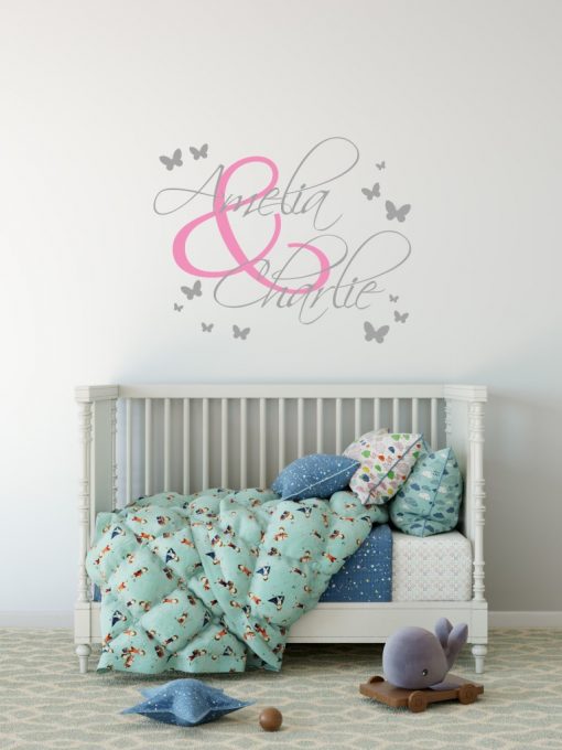Two Name Wall Sticker 4c Decal