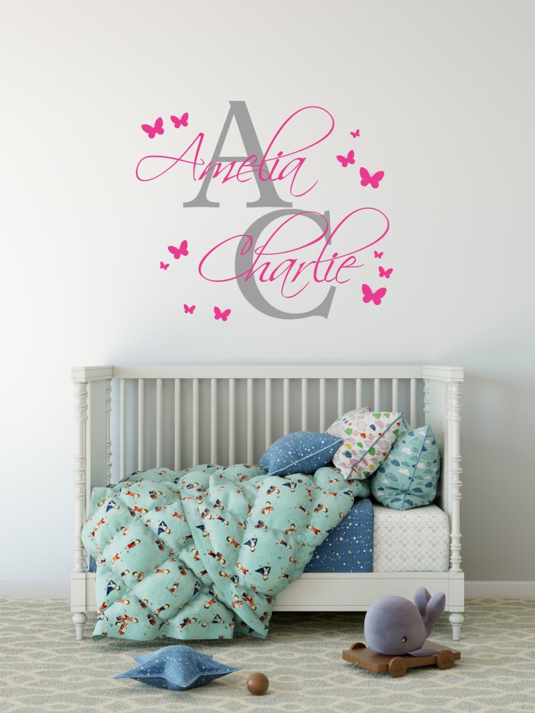 Two Name Wall Sticker 5b Decal