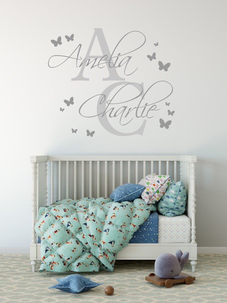Two Name Wall Sticker 5c Decal